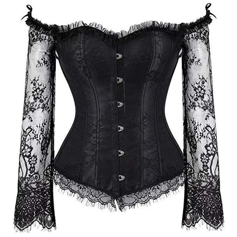 Bustier avec manche en dentelle gothique