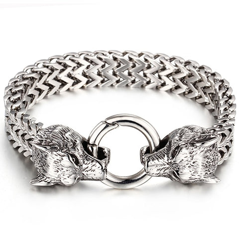 Bracelet homme à grosse maille gothique