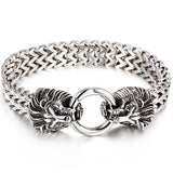 Bracelet homme à grosse maille gothique