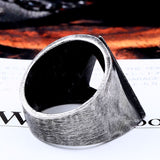 Bague motif triangle homme gothique