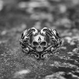 Bague tête de mort gothique