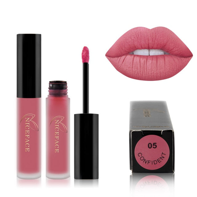 12 couleur Gothic Lip Gloss Vitalité Rouge À Lèvres Mat Vert
