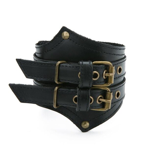 Bracelet de force pour montre cuir artisanal noir, bracelet adaptable pour  montre, rock, biker, gothique