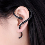 Boucle d'oreille serpent gothique