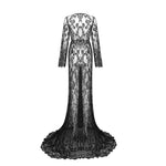 Robe d'été dentelle avec traine gothique