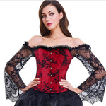 Bustier avec manche en dentelle gothique