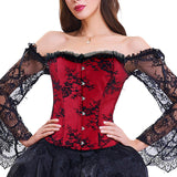 Bustier avec manche en dentelle gothique