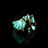 Bague réglable dragon fluorescente gothique