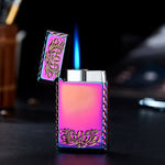 Briquet flamme bleu gothique