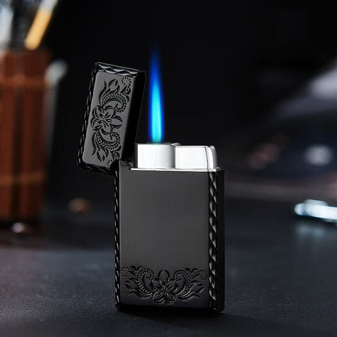 Briquet flamme bleu gothique